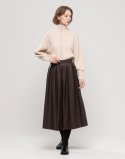 제이마크뉴욕(JMARKNEWYORK) Leather skirt - Brown