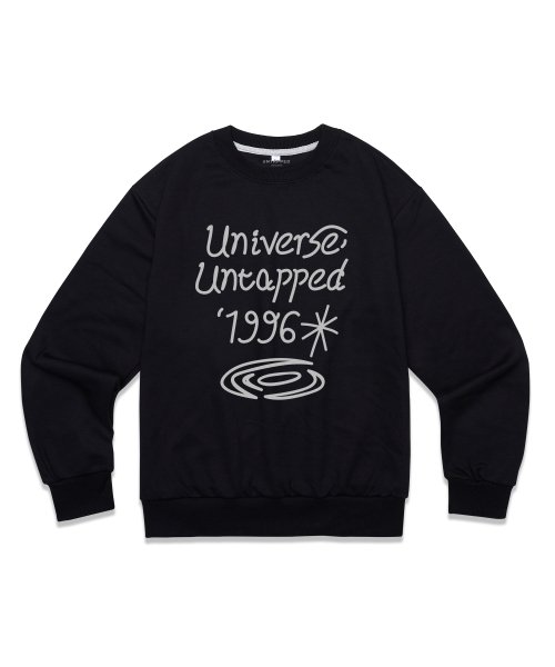 Мягкий свитшот из махрового трикотажа с надписью Universe Black