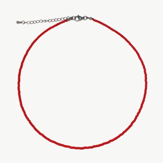 러브오낫(LOVE OR NOT) Red Fine Color Beads Necklace