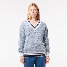 여성 브이넥 테니스 스웨터 [블루]
