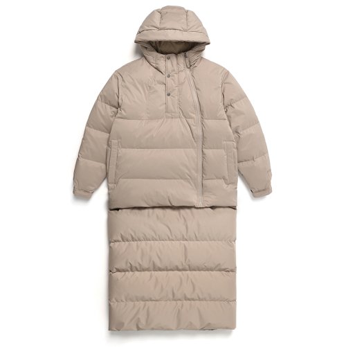 Длинный пуховик Portland Camping Beige