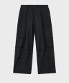 twist cargo nylon pants (black)