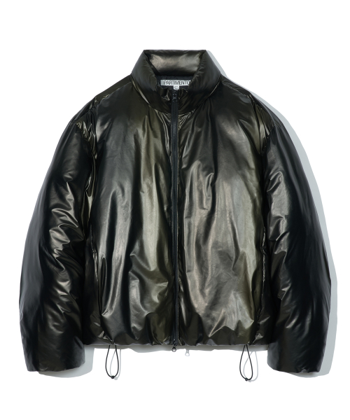 MUSINSA公式 | PARTIMENTO 3M Thinsulate Featherless Glossy Puffer Jacket Black  Khaki