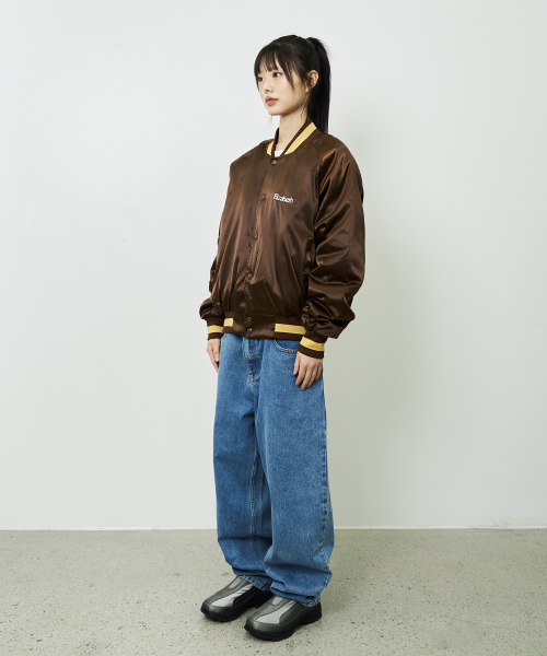 PALETTE VARSITY JACKET(BROWN)