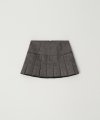 Crack Leather Mini Skirt