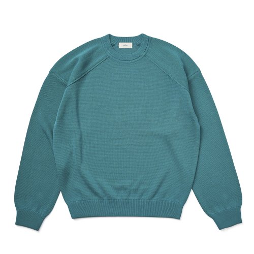 [Casual] Raglan crew-neck knit See green