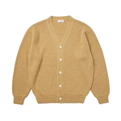 [Casual] Alpaca cardigan knit Yellow