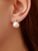 유니제이(UNI.J) Cloud Fresh-water-pearl Silver Earring Ie362[Silver]