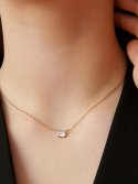 유니제이(UNI.J) Clear Stone Silver Necklace In482 [Silver]