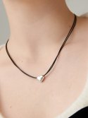 유니제이(UNI.J) Double Line Heart Silver Necklace In498 [Silver]