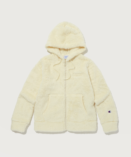 여성 셰르파 풀집업 후리스 자켓 Off White