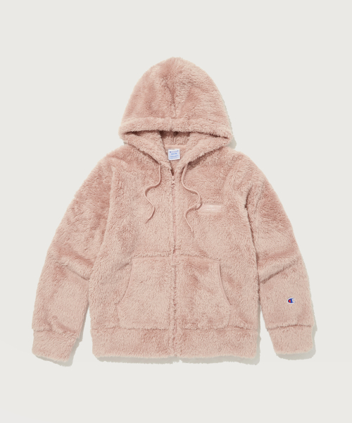 여성 셰르파 풀집업 후리스 자켓 Normal Pink