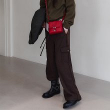 WOOL PARACHUTE PANTS_DARK BROWN