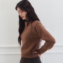 ALPACA HALF PK KNIT_BROWN