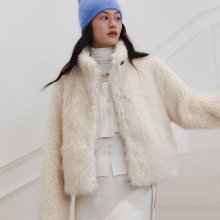 FAUX SHEARLING SHORT JACKET_IVORY