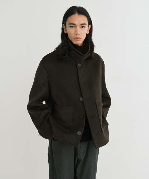 Fine Wool короткое пальто обновлённое Brown