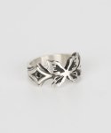 그레이노이즈(GRAYNOISE) Single butterfly ring (black)(925 silver)