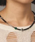 그레이노이즈(GRAYNOISE) Clover Jade necklace (925 silver)