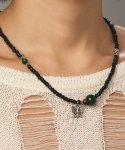 그레이노이즈(GRAYNOISE) Butterfly Jade necklace (925 silver)