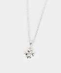 그레이노이즈(GRAYNOISE) Single cubic clover necklace (white) (925 silver)