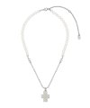 ivory cross pearl necklace