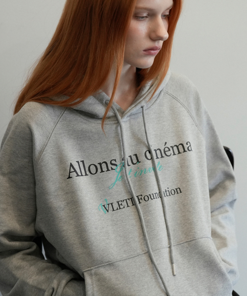 Oversized Printing Logo Hoodie (Gray)