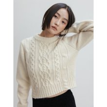 Cable Knit Pullover  Ivory
