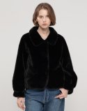 제이마크뉴욕(JMARKNEWYORK) Round collar mink fur jacket - Black