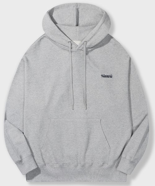 Худи semi-over из плотного хлопка с лого GRAY
