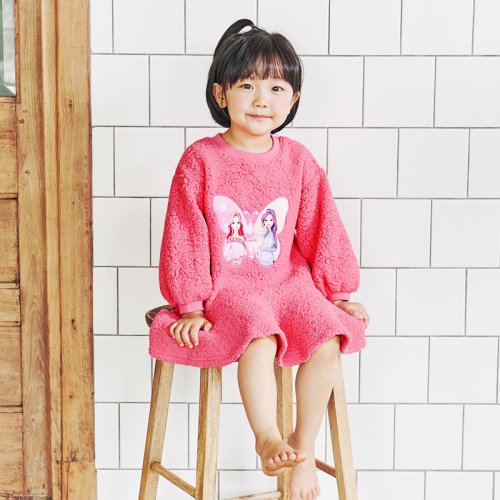 프리미에팜 시크릿쥬쥬 여아 버터플 뽀글이 9부원피스