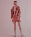 글래헤우그(GLAHEUG) mgmg wool check skirt_pink
