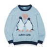 Always Love Penguin Couple Jacquard Knit Light Blue