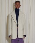 WIDE LAPEL COLLARED JACKET - IVORY