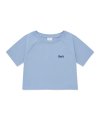 솔리드 래글런 크롭 반팔 티셔츠 (파스텔 블루)