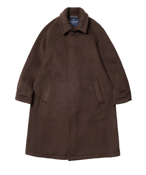 Inverted Pleats Wool Coat - Hickory 172