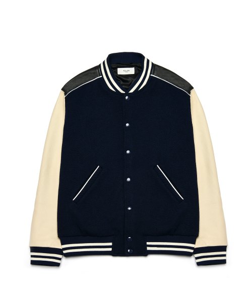 Saint laurent navy hot sale teddy jacket