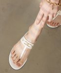 메이엘듀(MEIEL DEW) MD1107s Flip Flop Flat Sandals_Ivory