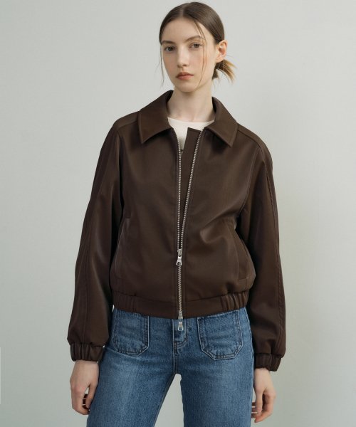 LEATHER BLOUSON_2COLOR