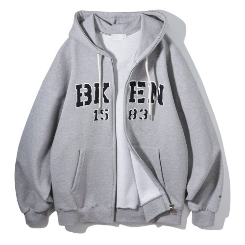 BKEN 1583 후드 집업 BK7990_그레이