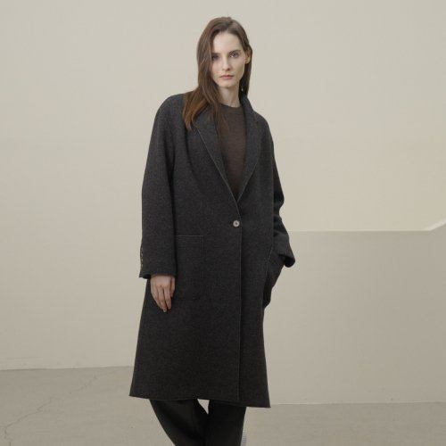 Knitted Wool Single Coat _Grey