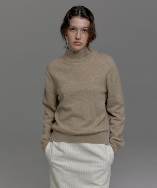 MUSINSA | CARRIERE WOOL LAYERED HIGH NECK KNIT TOP