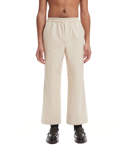 Ivory Faux-Leather Lounge Pants