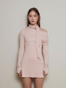 셔링 스카프 드레스 (핑크)