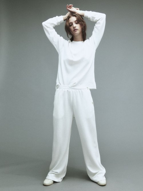 ★送料・関税込★GLOWNY★G CLASSIC WAFFLE PANTS★ 글로니(GLOWNY) G CLASSIC WAFFLE PANTS (WHITE) - 사이즈