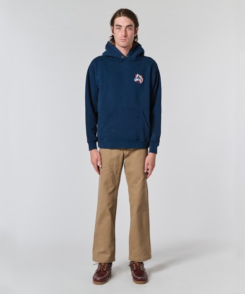 원 오브 디즈 데이즈(ONE OF THESE DAYS) (U) 홀스 슈 후디드 스웨트셔츠 네이비 HORSE SHOE HOODED SWEATSHIRT NAVY - 사이즈 & 후기... 