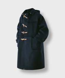 Wool Detachable Duffle Coat - Navy