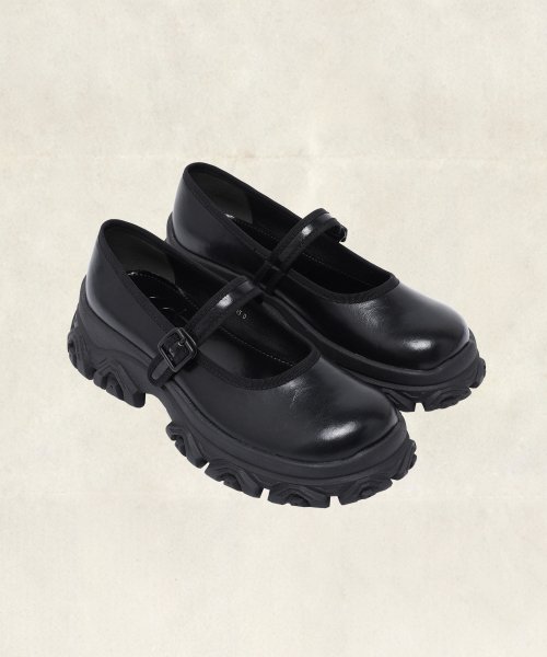 로라로라(ROLAROLA) ROLAROLA X ATT ROUGH MARY JANE BLACK