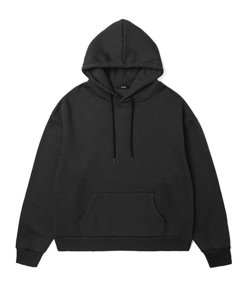 MUSINSA | AD HOC Unisex basic hooded sweatshirt (BLACK) (HZBLT93-39)