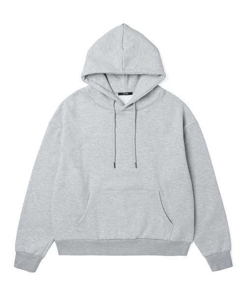 MUSINSA | AD HOC Unisex basic hooded sweatshirt (M-GREY) (HZBLT93-51)