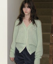 Kid mohair cardigan - mint